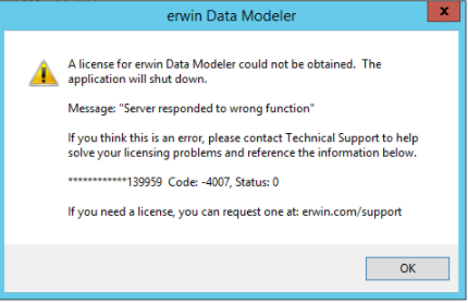 License message